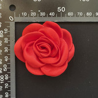 Bunga Mawar Poliester Buatan Tangan 5cm Gaya Korea Formal Empat Musim Bunga Artifisial Aksesoris Pakaian Gaun Anak