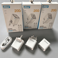 Chargeur rapide PD 25W Type-C, adaptateur secteur mural avec indicateur LED, prise US/EU/UK, chargeur super rapide pour tous les téléphones mobiles