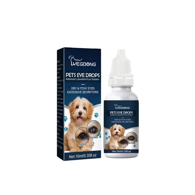 100% Natural Non-Irritating Pet Eye Drops Gentle Cleansing Tear Stains Remover for Cats Dogs Relieves Eye Veterinary Instrument