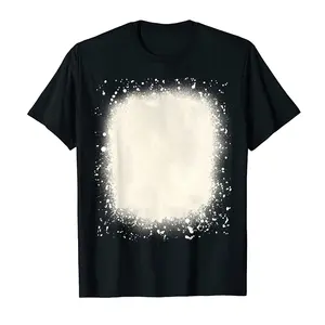 Logo personnalisé Poly Sublimation Polyester Coton Faux T-shirt uni vierge pour hommes blanchi