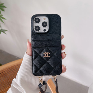 Étui de téléphone de luxe matelassé en cuir avec porte-cartes et cordon pour iPhone 17 16 15 <span class=keywords><strong>Pro</strong></span> Max 14 <span class=keywords><strong>Samsung</strong></span> <span class=keywords><strong>Galaxy</strong></span> S25 Ultra - Product Image 6