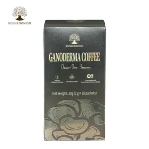 Organic Ganoderma Mushroom Extract Coffee Arabica Reishi Black Coffee Instant Coffee Manufacture Supply Natural Food Grade