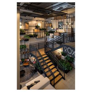 Prima Offre Spéciale Usine Vente Directe Art En Acier Au Carbone En <span class=keywords><strong>Bois</strong></span> pierre Marches Escaliers Droits - Product Image 2