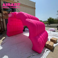 Kit gonflable d'arc de ballon rose de vente chaude, arc de ballon de fête personnalisé, arc d'entrée gonflable à thème