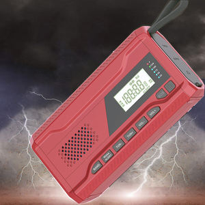 Custom Weather Radio Solar Hand Crank AM FM Radio with <b>Flashlight</b> Power Bank Alarm Outdoor Camping - Product Image 6