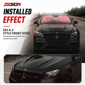 ZESON Capot en fibre de carbone véritable style A-2 pour Mercedes-Benz Classe <span class=keywords><strong>E</strong></span> W213 E63 E53 AMG berline 2017-2023 - Product Image 2