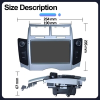Pantalla Táctil de 7 Pulgadas con Android 14 para Tablero de Auto, 2DIN, 1 Año de Garantía, Carplay Inalámbrico, GPS, Bluetooth, USB, DVR para Yaris XP90 Vtiz 2005-2012