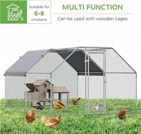 Grand poulailler en métal cage à volaille de plain-pied coupe-vent maille galvanisée production en usine écologique serres de jardin