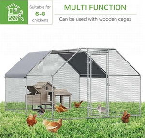 Grande Metal Galinha Casa À Prova de Vento Walk-In Poultry Gaiola Galvanizada Malha Ecológica Produção De Fábrica Jardim Estufas - Product Image 6