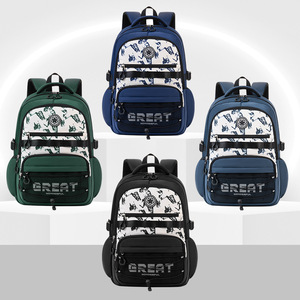Student <b>Backpack</b> <b>Large</b> Capacity Lightweight School Bag Letter Pattern Boys Girls <b>Backpack</b> 18 In Spring 2025 - Product Image 2