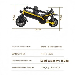 Modernes Design Elektrischer Roller 500W Beschleunigungsmotor Faltbar 10-Zoll Aufblasbare Reifen Sitze >50km/h Höchstgeschwindigkeit - Product Image 4