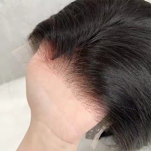 Perruque professionnelle 13x4 Lace Frontal en cheveux humains indiens bruts, noirs naturels, longs et lisses - Product Image 2