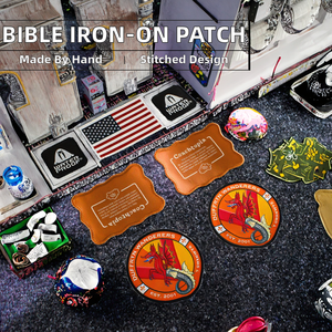 Parches de Fieltro Bordados a Mano con Diseño de Biblia para Planchar en Sombreros - Product Image 2