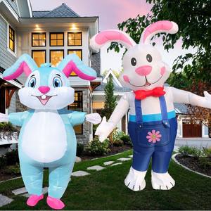 Unisex gonfiabile coniglietto <span class=keywords><strong>di</strong></span> pasqua Costume mascotte per festa <span class=keywords><strong>di</strong></span> carnevale per adulti tuta gonfiabile cartone animato animale divertente Costume - Product Image 5