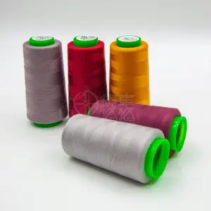 Tái chế Grs Polyester may chủ đề Oeko-tex 100 100% Spun Polyester may chủ đề cho quần áo thêu