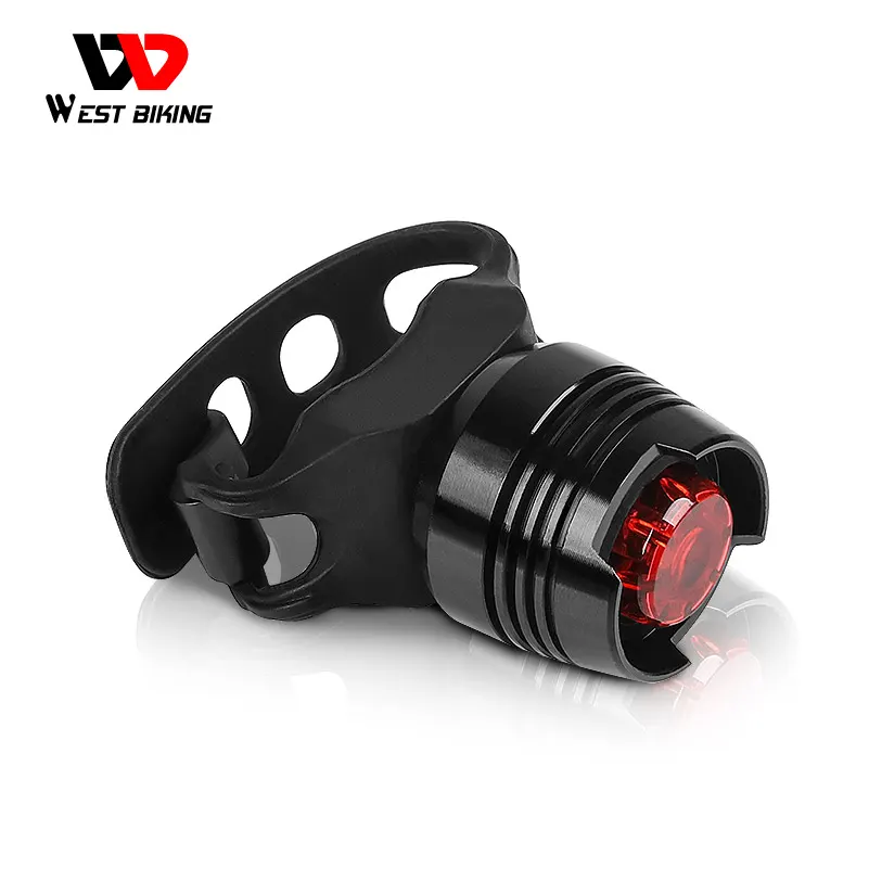 WEST BIKING Mini Safety 50 Meters Visible 3 Modes Double LED Bike Rear light Waterproof 240 degrees Visible Bicycle Front Light