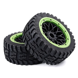 ROFUN 1/5ème échelle BAHA <span class=keywords><strong>BAJA</strong></span> <span class=keywords><strong>5B</strong></span> Roues tout-terrain en caoutchouc Pneus avant (lot de 2, 170x60mm) avec jantes noires rouges vertes jaunes bleues 952871 - Product Image 1