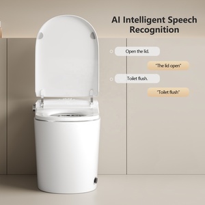 Inodoro Inteligente de Una Pieza con Sensor Automático, Bidé Inteligente de Cerámica para Baño, Inodoro Inteligente Automático 9013 con Sensor Electrónico - Product Image 5