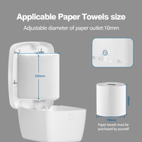 Distributeur de papier toilette commercial ABS à déroulement central pour toilettes publiques