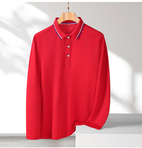 Leisure Business Polo Shirt <strong>Customized</strong> Long Sleeve T-Shirt <strong>Printed</strong> Logo Summer Polo Neck Long Sleeve Personalized <strong>Design</strong> - Product Image 4