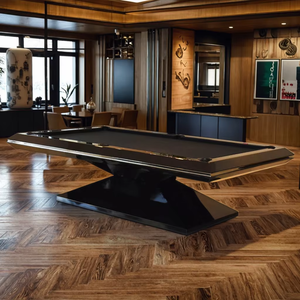 Nhà máy trực tiếp cao cấp tùy chỉnh sang trọng American 9-Ball bảng hồ bơi, 7/8/9ft bàn bi-a với chân gỗ rắn, đầu một Slate - Product Image 3