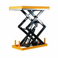 Table élévatrice hydraulique robuste, plateforme en acier haute résistance pour entrepôt et usine