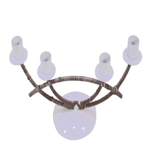 Christmas White Metal 4-Arm <b>Candle</b> Stand Business Gift Wedding Decorative Metal Candleholders & Lanterns for <b>Memorial</b> & Home Use - Product Image 5