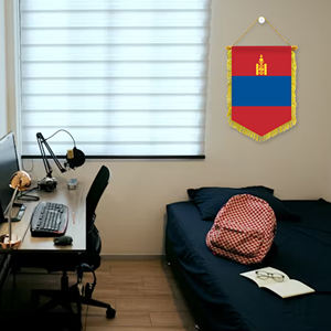 <span class=keywords><strong>Drapeau</strong></span> National Mongol Bannière Traditionnelle 20*30cm avec Décoration de Gland Convient aux Activités à Thème Culturel des Prairies - Product Image 4