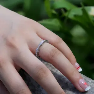 PUSHI最新设计的锆石戒指珠宝女款男人环与石头雕刻订婚戒指