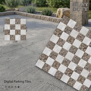 Carreaux de sol en porcelaine numérique indiens 400x400mm pour parking, garage, usage intensif, revêtement de sol extérieur - Product Image 5