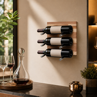 Support mural personnalisé pour bouteilles de vin, idéal pour villa, escalier, cave à vin, hôtel, bar – Présentoir métallique – Fabrication OEM