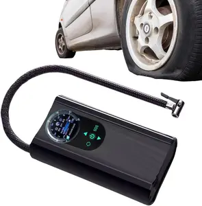 Pompa udara pengukur tekanan portabel, kompresor udara Mini portabel, Inflator ban listrik untuk kompresor udara mobil