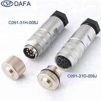 Conectores Circulares AISG IP67 de 8 Pines para Controles Industriales