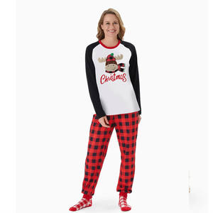Прямая поставка, индивидуальные пижамные комплекты с низкой посадкой, одежда для сна с эластичной талией для всей семьи на праздники, как на Рождество - Product Image 2