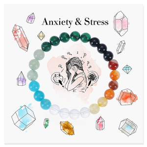 Pulsera de Cuentas de 7 Chakras de Obsidiana Natural Malaquita <span class=keywords><strong>y</strong></span> Amatista para Amor Propio Ansiedad Estrés Buena <span class=keywords><strong>Suerte</strong></span> Dinero <span class=keywords><strong>y</strong></span> <span class=keywords><strong>Salud</strong></span> Joyería para Hombre <span class=keywords><strong>y</strong></span> Mujer - Product Image 5