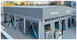 Metal çerçeve ile depo garaj Carports için büyük mobil sürgülü güneşlik gölgelik geri çekilebilir itme çekme su geçirmez çadır - Product Image 6