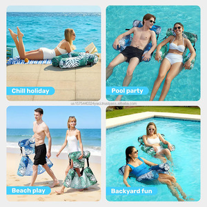 Summer Pool <b>Floats</b> <b>Inflatable</b> Floating Pool Lounge Chair for Adult Heavy Duty Blow up Floating Chairs for Party Water Beach Lake - Product Image 5