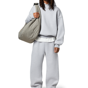 高级棉420 Gsm法国特里方形连帽衫男女通用制造商定制重量级裁剪空白超大连帽衫男 - Product Image 2