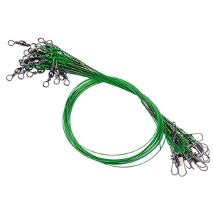 Ensemble <span class=keywords><strong>de</strong></span> fils <span class=keywords><strong>de</strong></span> pêche <span class=keywords><strong>en</strong></span> acier résistant aux morsures, ligne <span class=keywords><strong>de</strong></span> traçage flexible avec émerillon à barillet et clip <span class=keywords><strong>de</strong></span> verrouillage rapide, modèle FL-01 - Product Image 4