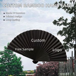 Éventails en bambou personnalisés imprimés sur mesure, pliables, avec logo, style traditionnel, par sublimation, vente en gros - Product Image 2