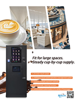 Mesin Penjual Kopi Otomatis Premium Berbahan Baja Anti Karat Kelas Komersial dengan Tekanan 9 Bar dan Pompa Magnetik, Dilengkapi Robot Pengolah Biji Maca