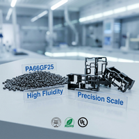 Resina de Poliamida Bergman PA66 GF25, Certificada ISO9001, Moldeable en Negro para Sistemas de Rotura Térmica, Accesorios Automotrices y Electrónicos