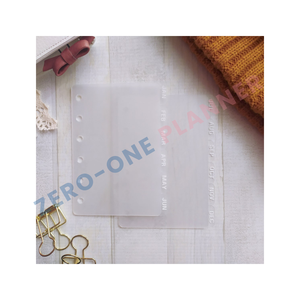 Custom A4 A5 A6 A7 Transparent Tab Divider <strong>with</strong> Monthly <strong>Index</strong> Tabs for Budget Wallet Planner Organizer <strong>Notebook</strong> - Product Image 1