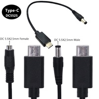 Câble d'extension USB 3.1 Type C USB-C vers prise d'alimentation DC 5,5 x 2,5 mm, charge haute vitesse, en cuivre