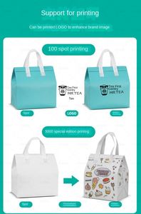 Thermal Insulated Non-Woven Cooler Bag Foldable Waterproof Large Capacity Take Away Food Storage Bag - Product Image 3
