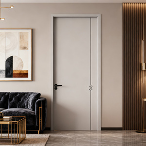 Portes en bois massif composite, finition imperméable, adaptées à un usage professionnel, ensemble de portes <span class=keywords><strong>écologique</strong></span>s sans peinture, porte en bois d'intérieur pour maisons - Product Image 2