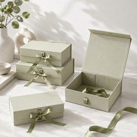 Boîtes cadeaux en papier pliables avec ruban et fermeture magnétique, boîtes pliables pour cadeaux, emballage cadeau