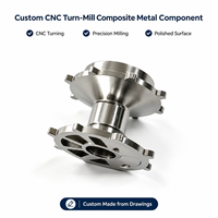 Composant métallique composite usiné CNC de précision sur mesure, pièce de rechange mécanique de rotor à bride usinée CNC 5 axes