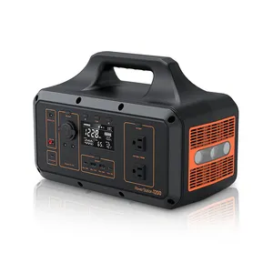 Outdoor Big Size High Capacity 500W 1000W 2000W Lifepo4 Lithium Cell Camping Solar Generator Portable Power Station