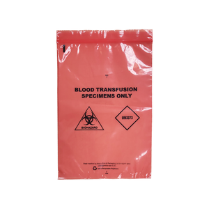 Espécimen de riesgo biológico 6x10 pulgadas/15,2x24,2 cm Congelar-Refrigerar Ziplock Top Impresión de logotipo personalizado Almacenamiento de muestras de laboratorio - Product Image 2